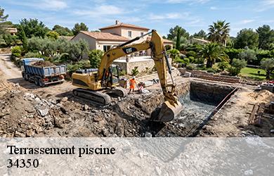 Terrassement piscine  34350